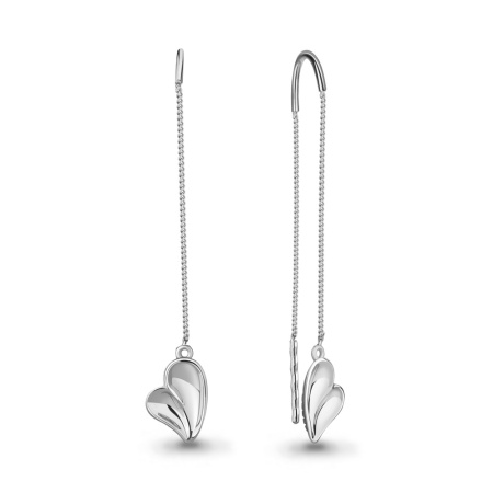 Серьги из серебра «Сердце»