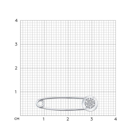 Брошь - булавка из серебра