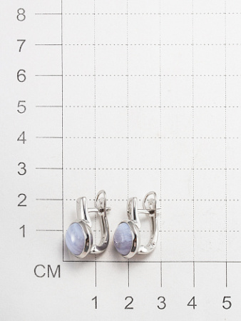 Серьги из серебра с агатом