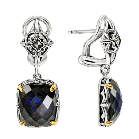 Серебряные серьги ALEXANDRE VASSILI с лабрадоритом