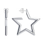Серьги «Звезды» из серебра с родированием