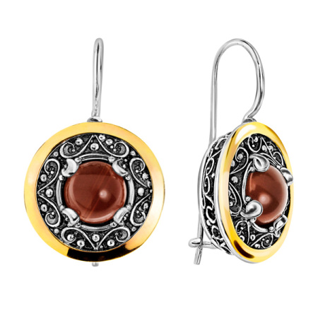 Серебряные серьги с карнелианом