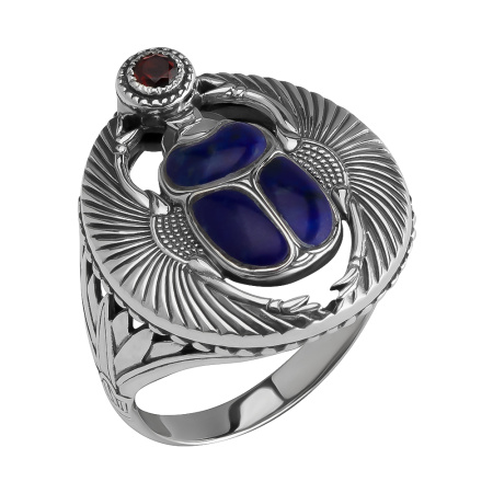 Кольцо из серебра с бирюзой и цирконом