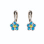 Серьги из серебра с эмалью «Незабудки»