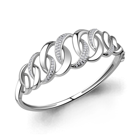 Браслет из серебра с фианитами