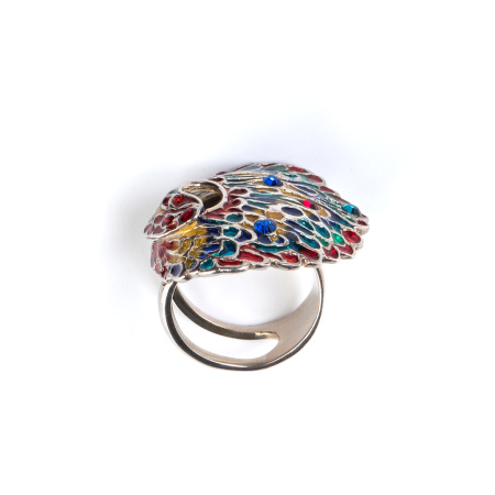Серебряное кольцо с эмалью