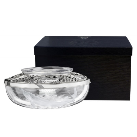 Серебряная икорница «Осетр»