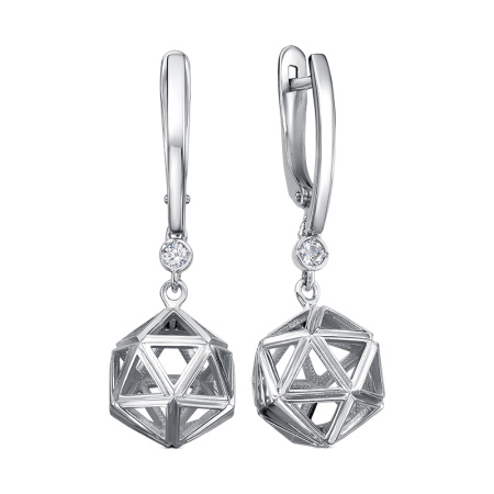 Серебряные серьги с фианитами