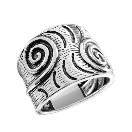 Кольцо из серебра «Водоворот»