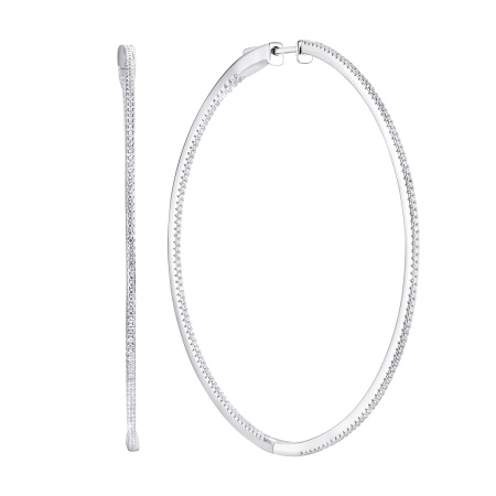 Серьги серебряные конго