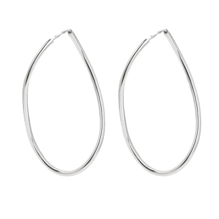 Серебряные серьги конго «Восьмерка» 5 см