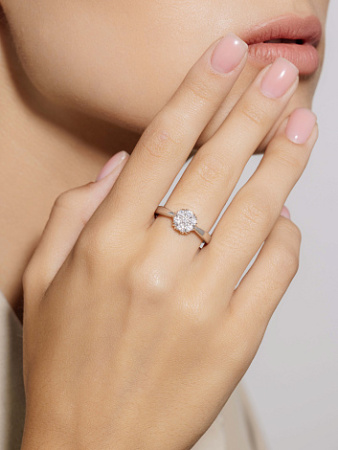 Серебряное кольцо с фианитами