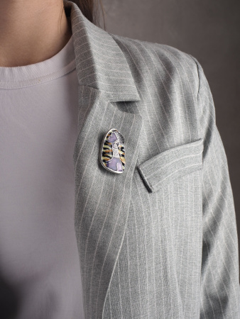 Брошь-подвеска из серебра «Кения»