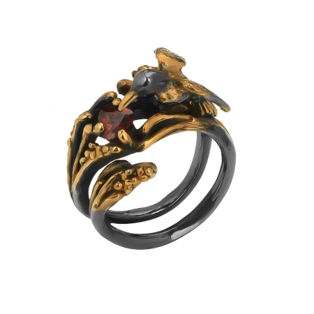 Кольцо из серебра «Колибри»