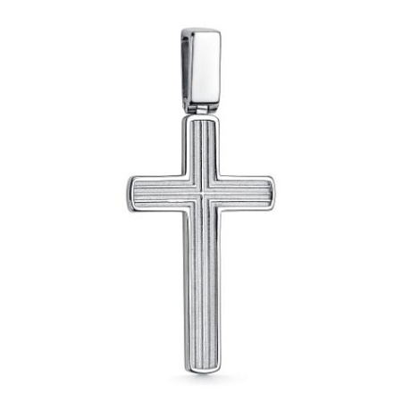 Серебряный крест с бриллиантом