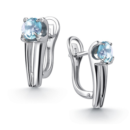 Серьги из серебра с топазом
