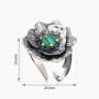 Кольцо из серебра с камнем малахит