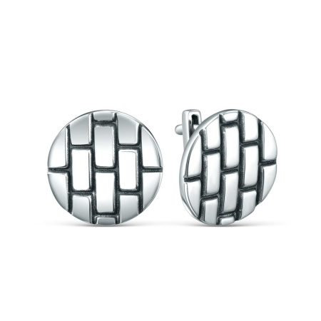 Серьги из серебра «Кирпич»