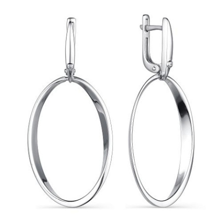 Серебряные серьги с бриллиантами