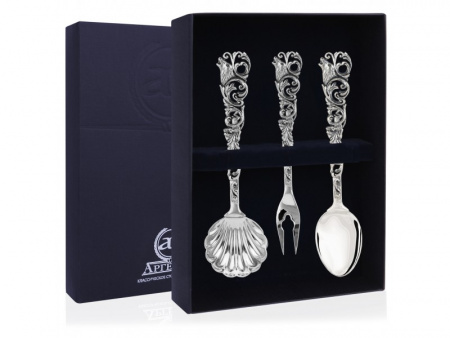 Серебряный набор для чая «Охотничий»