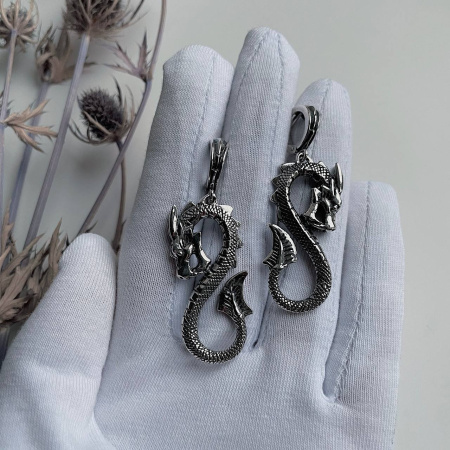 Серьги из серебря «DRACO»