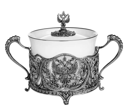 Сахарница "Герб" с чернением