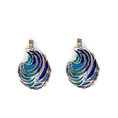 Серебряные серьги «Волна»