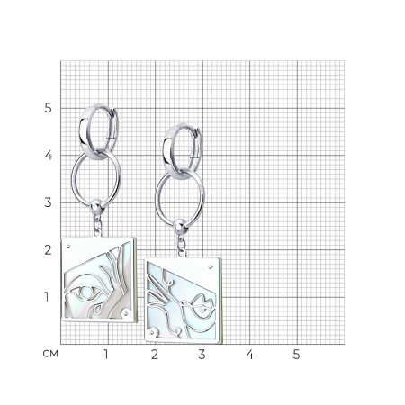 Серьги из серебра с перламутром