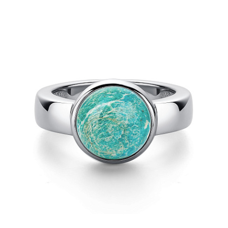 Кольцо из серебра с амазонитом