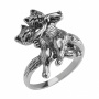 Кольцо из серебра «Кошачий вальс»