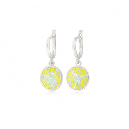 Серебряные серьги-подвески «Бергамот»