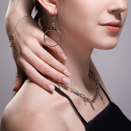 Серьги из серебра Sokolov «Наручники»