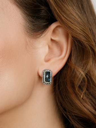 Серебряные серьги ALEXANDRE VASSILIEV с лабрадоритом