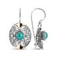 Серебряные серьги с бирюзой