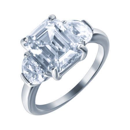 Серебряное кольцо с фианитами