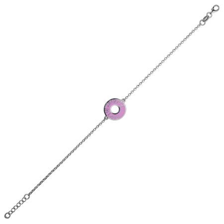 Серебряный браслет с эмалью « Forever in love»