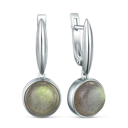 Серьги из серебра с лабрадоритом