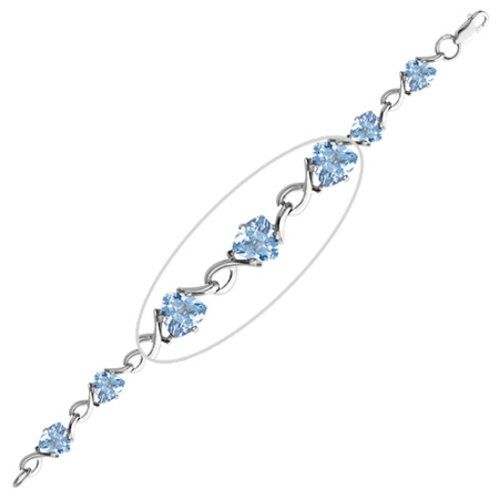 Браслет из серебра с топазами sky