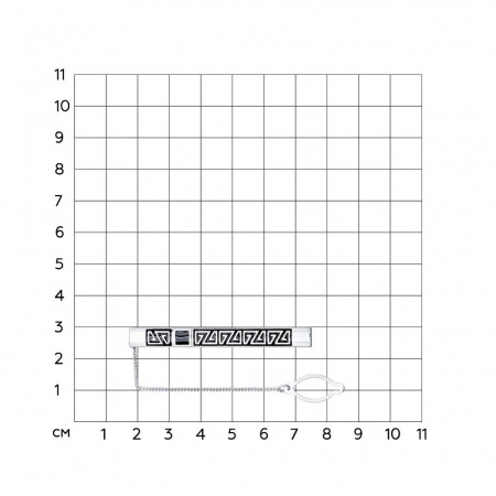 Серебряный зажим для галстука с греческим узором