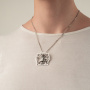 Серебряная подвеска «Кот Да Винчи»