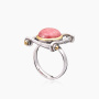 Кольцо из серебра с камнем родохрозит