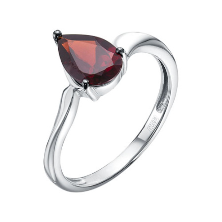 Кольцо серебряное с гранатом