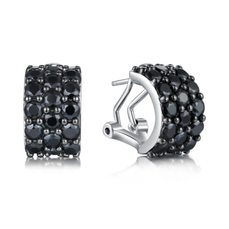 Серьги из серебра со шпинелью