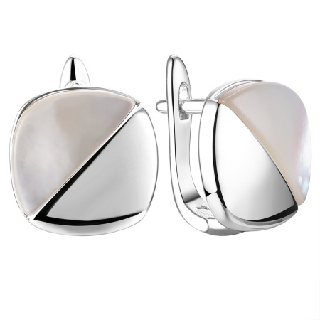 Серьги из серебра с перламутром