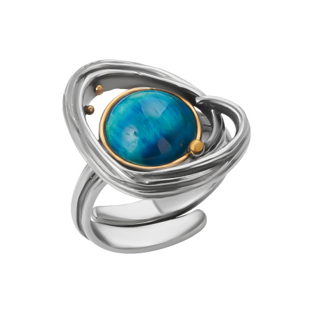 Кольцо серебряное с гранатом