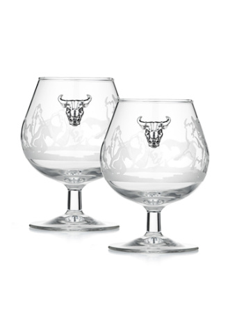 2 коньячных фужера «Бык»