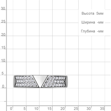 Серебряное кольцо с фианитами