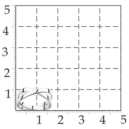 Серебряное кольцо двойное