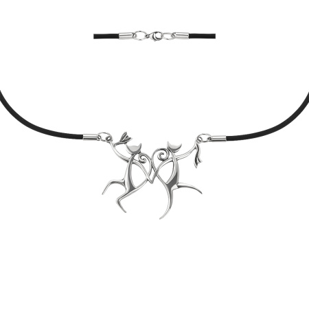 Серебряное колье «Танец»