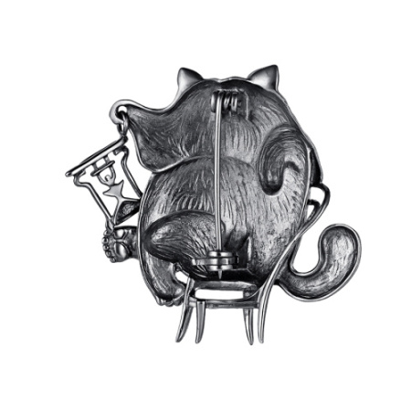 Брошь из серебра «Обаятельный Кот Бегемот»